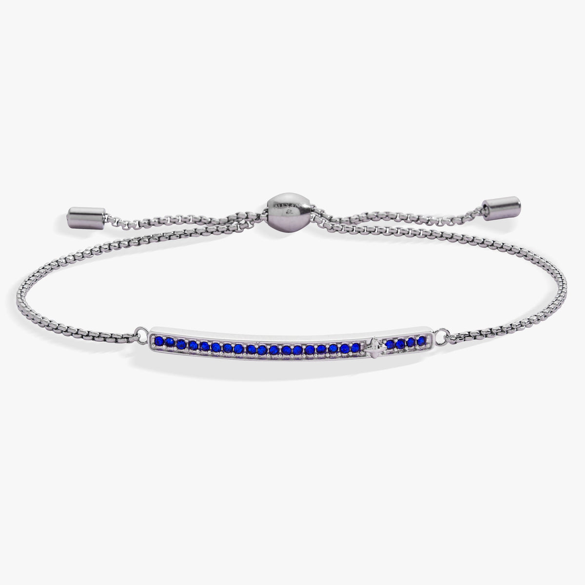 September Everyday Birthstone Pave Bolo Bracelet - Aaria Tees