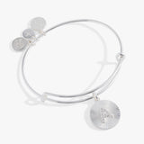 Initial A Pave Starburst Texture Bangle - Aaria Tees Aaria Tees