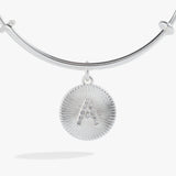 Initial A Pave Starburst Texture Bangle - Aaria Tees Aaria Tees