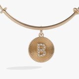 Initial B Pave Starburst Texture Bangle - Aaria Tees Aaria Tees