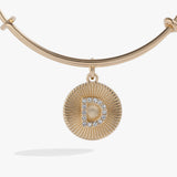 Initial D Pave Starburst Texture Bangle - Aaria Tees Aaria Tees