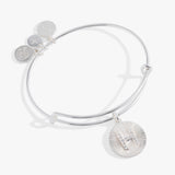 Initial H Pave Starburst Texture Bangle - Aaria Tees Aaria Tees
