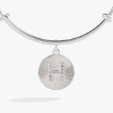 Initial H Pave Starburst Texture Bangle - Aaria Tees Aaria Tees