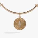 Initial I Pave Starburst Texture Bangle - Aaria Tees Aaria Tees