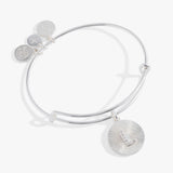 Initial L Pave Starburst Texture Bangle - Aaria Tees Aaria Tees