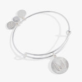 Initial M Pave Starburst Texture Bangle - Aaria Tees Aaria Tees