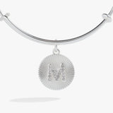 Initial M Pave Starburst Texture Bangle - Aaria Tees Aaria Tees