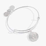 Initial N Pave Starburst Texture Bangle - Aaria Tees Aaria Tees