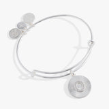 Initial O Pave Starburst Texture Bangle - Aaria Tees Aaria Tees