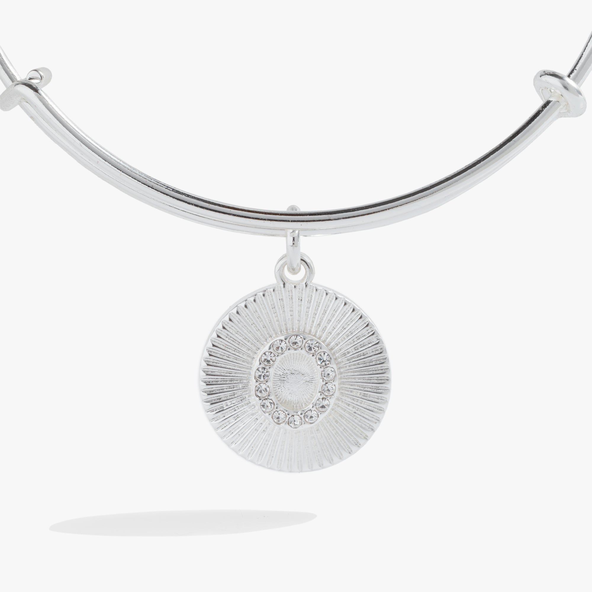 Initial O Pave Starburst Texture Bangle - Aaria Tees Aaria Tees