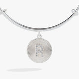 Initial R Pave Starburst Texture Bangle - Aaria Tees Aaria Tees