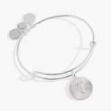 Initial T Pave Starburst Texture Bangle - Aaria Tees Aaria Tees