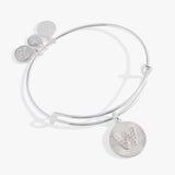 Initial W Pave Starburst Texture Bangle - Aaria Tees Aaria Tees