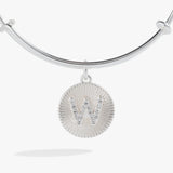 Initial W Pave Starburst Texture Bangle - Aaria Tees Aaria Tees