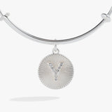 Initial Y Pave Starburst Texture Bangle - Aaria Tees Aaria Tees