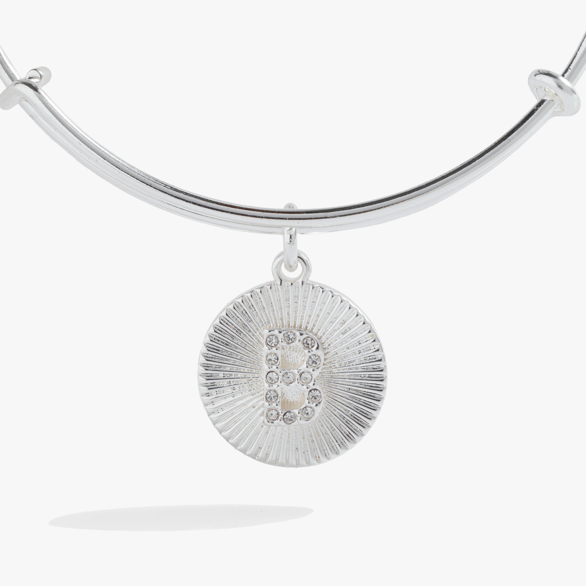 Initial B Pave Starburst Texture Bangle - Aaria Tees Aaria Tees