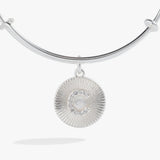 Initial C Pave Starburst Texture Bangle - Aaria Tees Aaria Tees