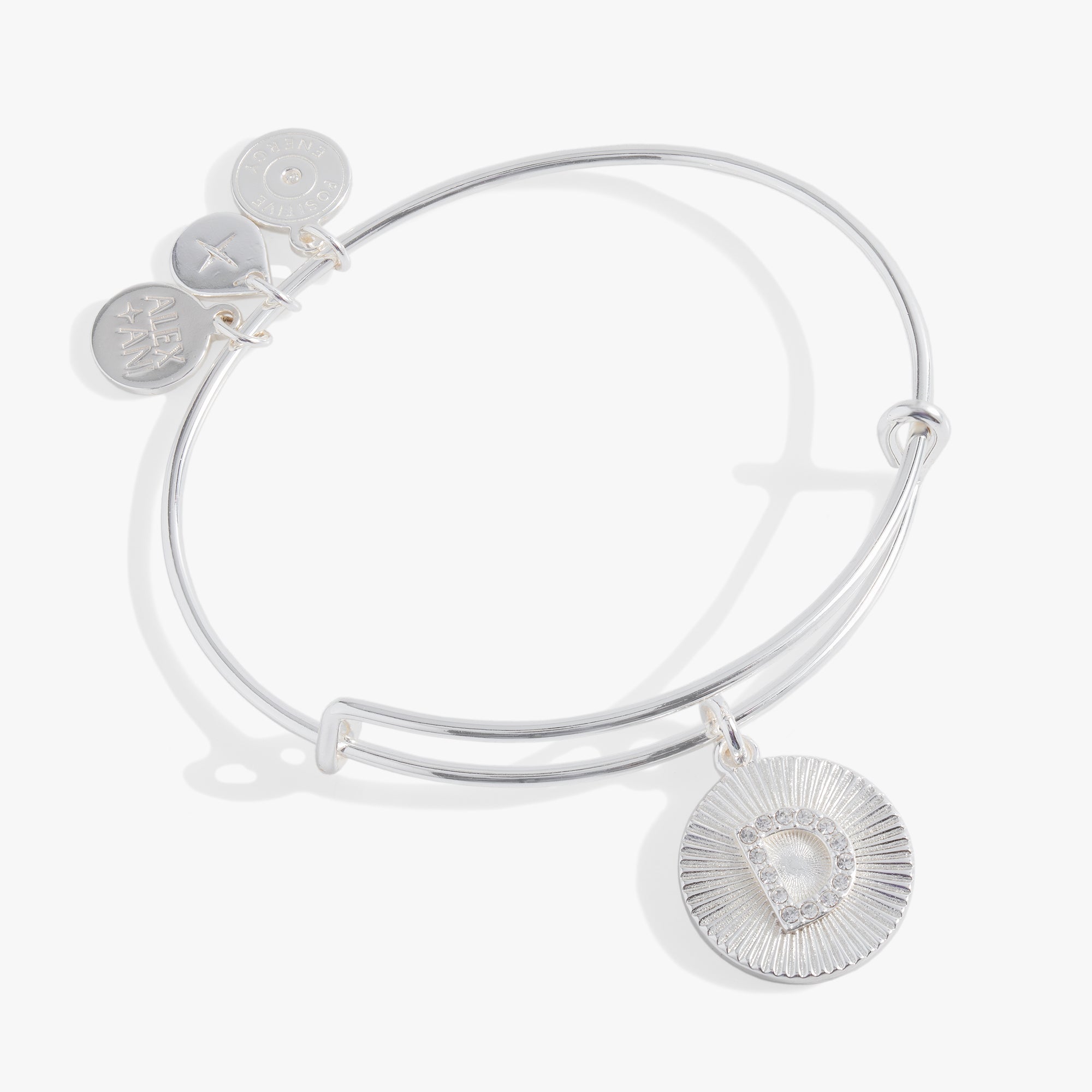 Initial D Pave Starburst Texture Bangle - Aaria Tees Aaria Tees