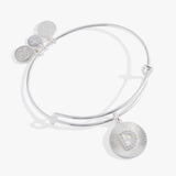 Initial D Pave Starburst Texture Bangle - Aaria Tees Aaria Tees