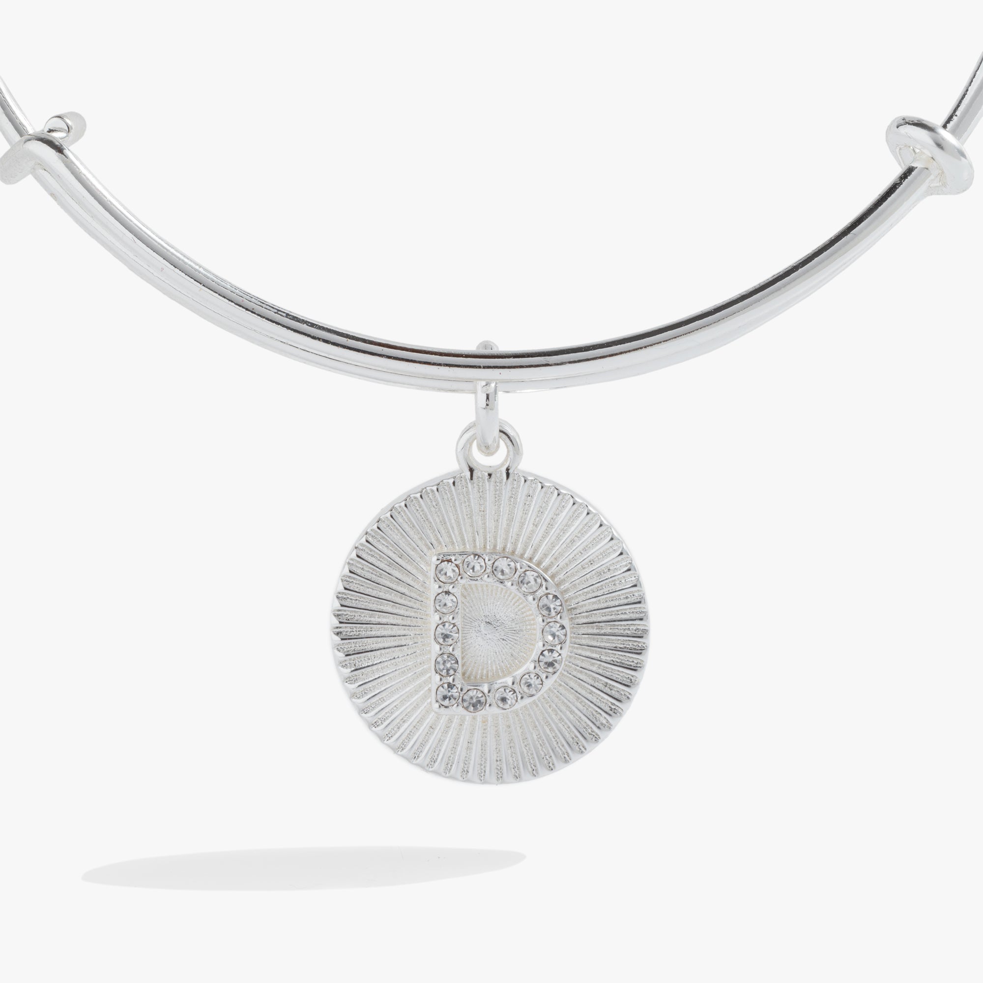 Initial D Pave Starburst Texture Bangle - Aaria Tees Aaria Tees