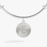 Initial E Pave Starburst Texture Bangle - Aaria Tees Aaria Tees