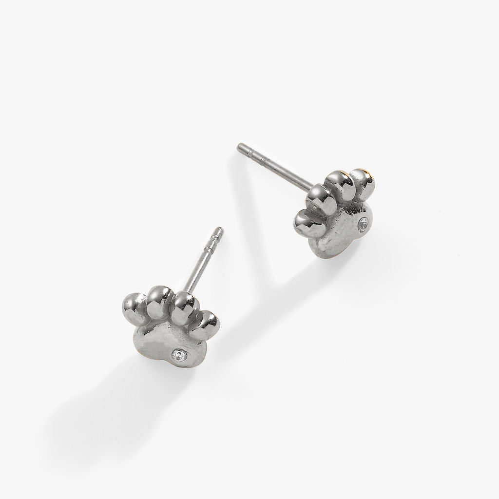 Paw Print Mini Stud Earrings - Aaria Tees Aaria Tees