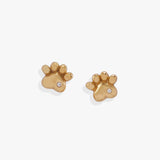 Crystal Paw Mini Stud Earrings - Aaria Tees Aaria Tees