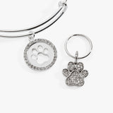 Paw Print Bangle & Pet Collar Charm Set of 2 - Aaria Tees Aaria Tees