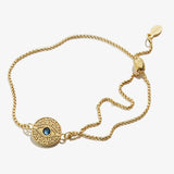Evil Eye Crystal Pull Chain Bracelet - Aaria Tees Aaria Tees