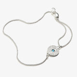 Evil Eye Crystal Pull Chain Bracelet - Aaria Tees Aaria Tees