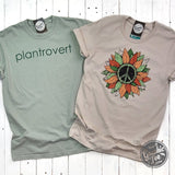 Peace Sunflower Short Sleeve Tee - Aaria Tees Aaria Tees