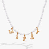 'Wifey' Bubble And Beaded Pearl Necklace - Aaria Tees Aaria Tees