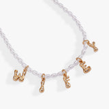 'Wifey' Bubble And Beaded Pearl Necklace - Aaria Tees Aaria Tees