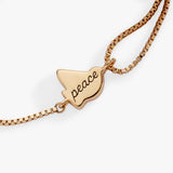 Dove 'Peace' Mother of Pearl Pull Chain Bracelet - Aaria Tees Aaria Tees