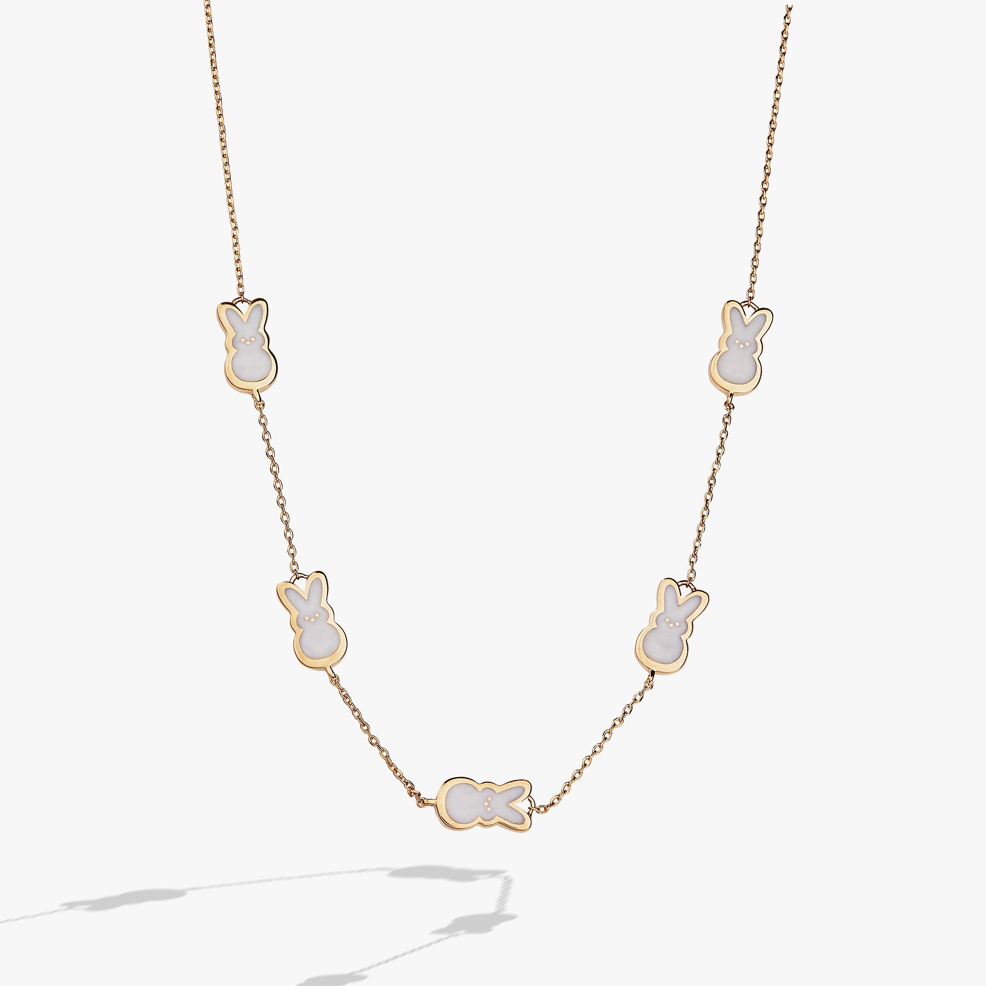 PEEPS® Pearlized Bunny Charm Necklace - Aaria Tees Aaria Tees
