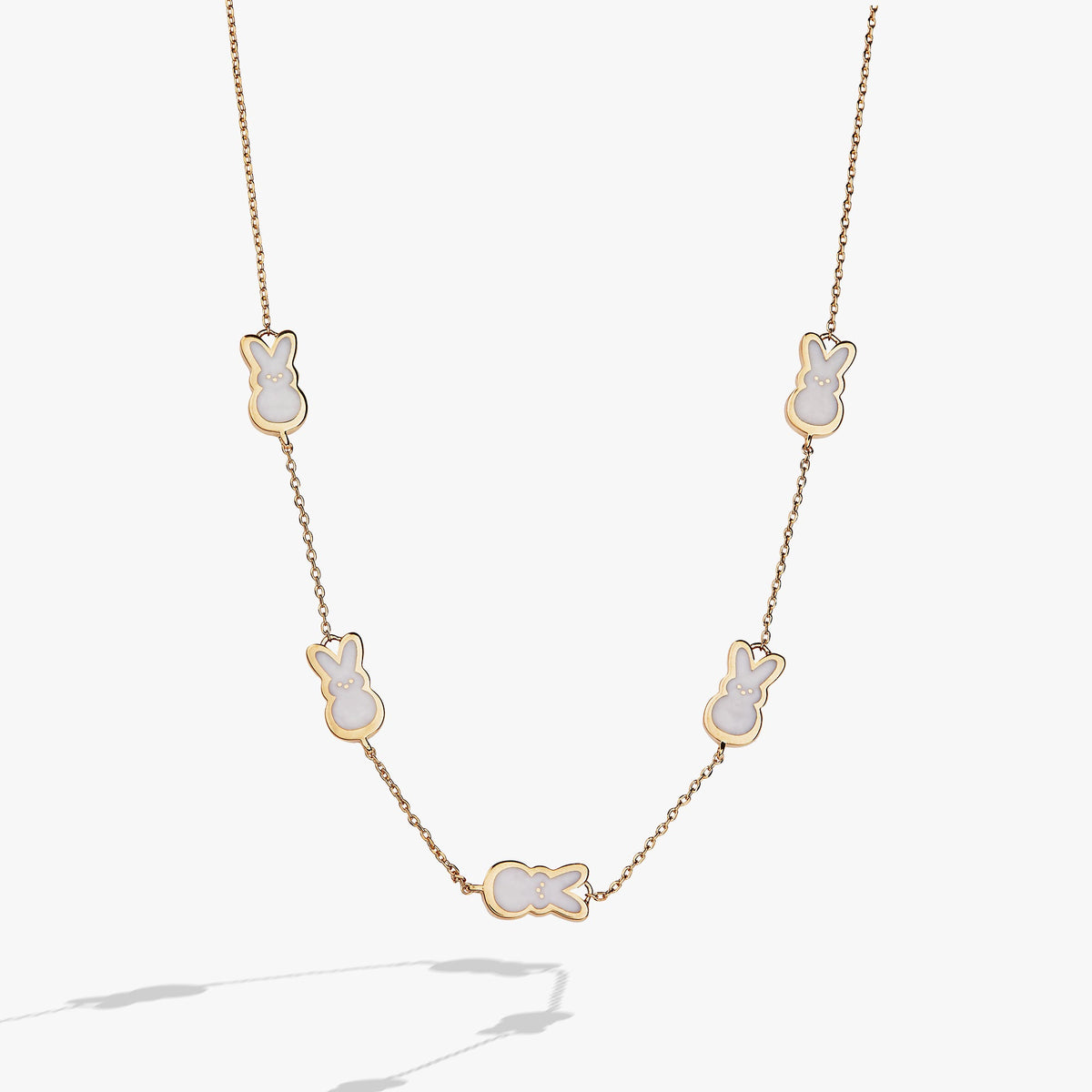 PEEPS® Pearlized Bunny Charm Necklace - Aaria Tees