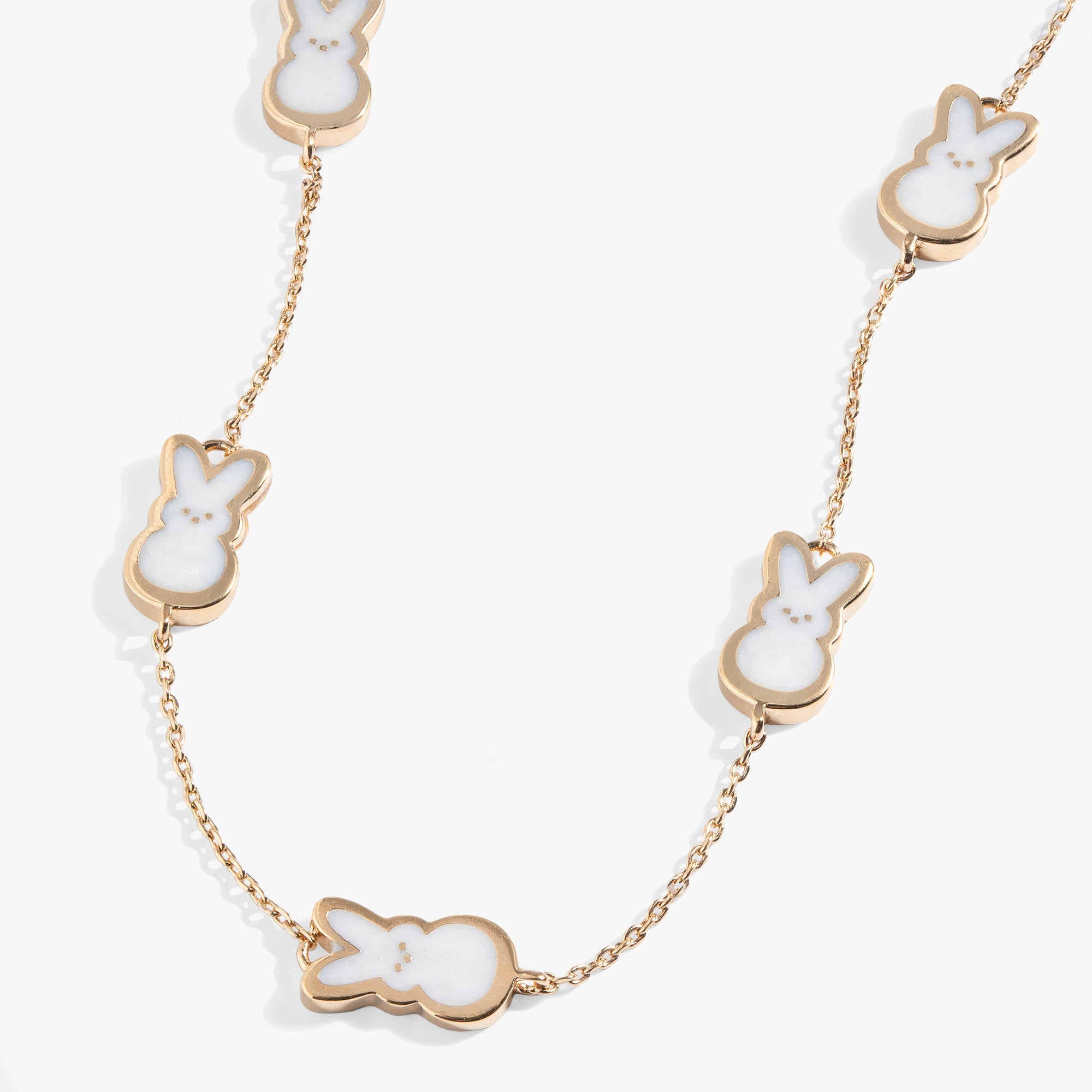 PEEPS® Pearlized Bunny Charm Necklace - Aaria Tees Aaria Tees