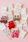 Penny Heart Statement Earrings - Love Struck Pink - Aaria Tees Aaria Tees