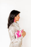Penny Heart Statement Earrings - Love Struck Pink - Aaria Tees Aaria Tees