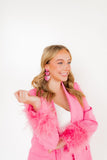 Penny Heart Statement Earrings - Love Struck Pink - Aaria Tees Aaria Tees