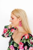 Penny Heart Statement Earrings - Love Struck Pink - Aaria Tees Aaria Tees