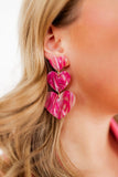 Penny Heart Statement Earrings - Love Struck Pink - Aaria Tees Aaria Tees