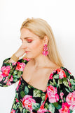 Penny Heart Statement Earrings - Love Struck Pink - Aaria Tees Aaria Tees