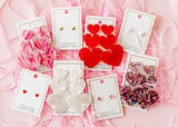Penny Heart Statement Earrings - Love Struck Pink - Aaria Tees Aaria Tees