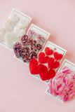 Penny Heart Statement Earrings - Pink Birthday Confetti - Aaria Tees Aaria Tees
