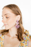 Penny Heart Statement Earrings - Pink Birthday Confetti - Aaria Tees Aaria Tees