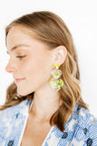 Penny Heart Statement Earrings - Neon Yellow Clouds - Aaria Tees Aaria Tees
