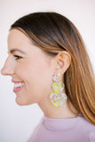 Penny Heart Statement Earrings - Neon Yellow Clouds - Aaria Tees Aaria Tees