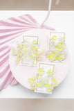 Penny Heart Statement Earrings - Neon Yellow Clouds - Aaria Tees Aaria Tees