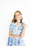Penny Heart Statement Earrings - Neon Yellow Clouds - Aaria Tees Aaria Tees
